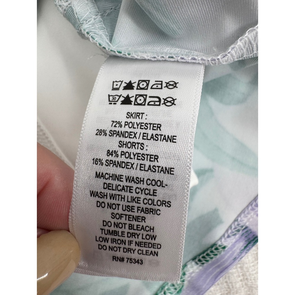 New Tommy Bahama Everyday Active Skort Green Lavender Floral UPF 50 Size Small - Picture 7 of 9